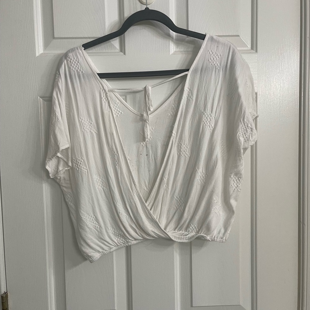 White open back summer top